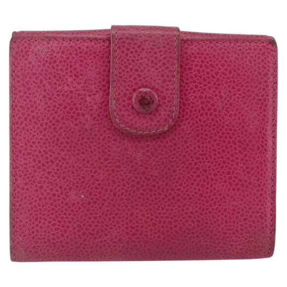 CHANEL Wallet Grained Calf Skin Pink Gold CC Auth 159752 - Picture 5 of 16